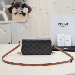 CELINE IN TRIOMPHE CANVAS AND CALFSKIN 10L972