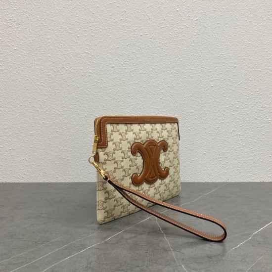 CELINE TRIOMPHE PRINTED COW LEATHER SMALL BAG 100502