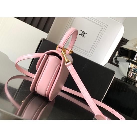 CELINE Mini Besace Triomphe Bag in Smooth Calf Leather 110412