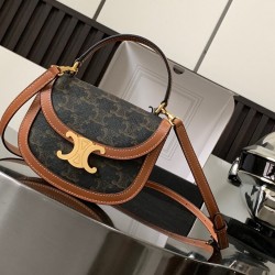 CELINE Mini Besace Triomphe Leather Bag 110412