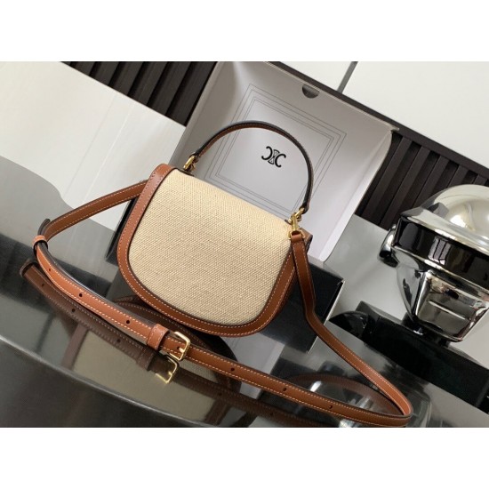 CELINE Mini Besace Triomphe Leather Bag 110412