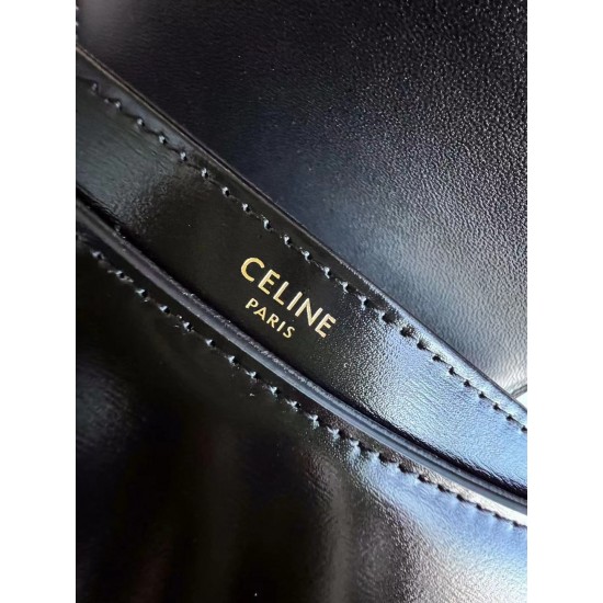 CELINE BESACE CLEA Shiny Cowhide Leather Handbag 110413