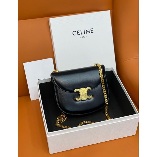 CELINE CHAIN BESACE CLEA IN SHINY CALFSKIN 110973