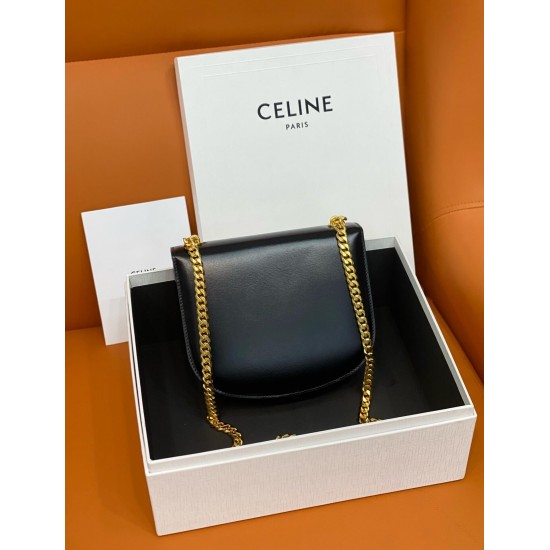 CELINE CHAIN BESACE CLEA IN SHINY CALFSKIN 110973