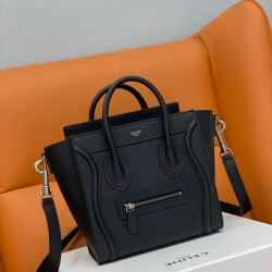 CELINE Nano Shop Shoulder Crossbody Leather Bag 168243