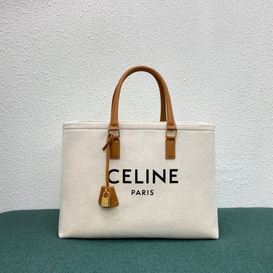 CELINE Cabas Woven Shoulder Bag 190062