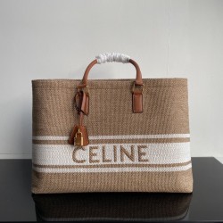 CELINE Cabas Woven Shoulder Bag 190062