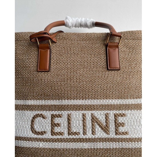 CELINE Cabas Woven Shoulder Bag 190062