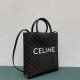 CELINE SMALL CABAS VERTICAL IN TRIOMPHE CANVAS AND CALFSKIN 191542