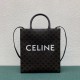 CELINE SMALL CABAS VERTICAL IN TRIOMPHE CANVAS AND CALFSKIN 191542