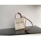 CELINE MINI VERTICAL CABAS IN TRIOMPHE CANVAS AND CALFSKIN WITH CELINE PRINT 194372