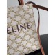 CELINE MINI VERTICAL CABAS IN TRIOMPHE CANVAS AND CALFSKIN WITH CELINE PRINT 194372