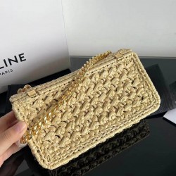 CELINE TRIOMPHE Plant Woven Chain Underarm Bag 197993