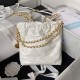 CHANEL 22 MINI HANDBAG Calfskin, Gold-Tone White AS3980