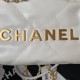 CHANEL 22 MINI HANDBAG Calfskin, Gold-Tone White AS3980