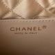 CHANEL 22 MINI HANDBAG Calfskin, Gold-Tone White AS3980