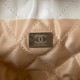 CHANEL 22 MINI HANDBAG Calfskin, Silver-Tone White AS3980