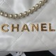 CHANEL 22 MINI HANDBAG Shiny Grained Calfskin, Gold-Tone & Pearl White AS3980