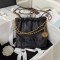 CHANEL 22 MINI HANDBAG Shiny Grained Calfskin, Gold-Tone & Lacquered Black AS3980