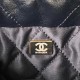 CHANEL 22 MINI HANDBAG Shiny Grained Calfskin, Gold-Tone & Pearl Black AS3980