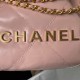 CHANEL 22 MINI HANDBAG Calfskin, Gold-Tone Pink AS3980