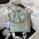 CHANEL 22 MINI HANDBAG Calfskin, Gold-Tone Green AS3980