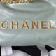 CHANEL 22 MINI HANDBAG Calfskin, Gold-Tone Green AS3980