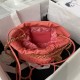 CHANEL 22 MINI HANDBAG Shiny Grained Calfskin, Gold-Tone & Lacquered Coral Pink AS3980