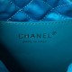 CHANEL 22 MINI HANDBAG Calfskin, Gold-Tone Drak Blue AS3980