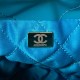 CHANEL 22 MINI HANDBAG Calfskin, Gold-Tone Drak Blue AS3980