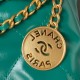 CHANEL 22 MINI HANDBAG Calfskin, Gold-Tone Dark Green AS3980