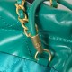 CHANEL 22 MINI HANDBAG Calfskin, Gold-Tone Dark Green AS3980