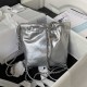 CHANEL 22 MINI HANDBAG Calfskin, Silver-Tone Silver AS3980