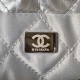 CHANEL 22 MINI HANDBAG Calfskin, Silver-Tone Silver AS3980