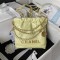 CHANEL 22 MINI HANDBAG Calfskin, Gold-Tone Yellow AS3980