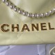 CHANEL 22 MINI HANDBAG Calfskin, Gold-Tone Yellow AS3980