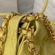 CHANEL 22 MINI HANDBAG Shiny Grained Calfskin, Gold-Tone & Lacquered Yellow AS3980