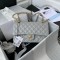 CHANEL CLASSIC FLAP HANDBAG Grained Calfskin & Gold-Tone Metal Grey A01112 