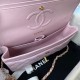 CHANEL CLASSIC FLAP HANDBAG Lambskin & Gold-Tone Metal Pink A01112 