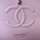 CHANEL CLASSIC FLAP HANDBAG Lambskin & Silver-Tone Metal Pink A01112 