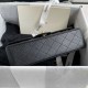 CHANEL CLASSIC FLAP HANDBAG Grained Calfskin & Gold-Tone Metal Black A01112 