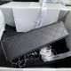 CHANEL CLASSIC FLAP HANDBAG Grained Calfskin & Silver-Tone Metal Black A01112 