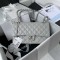 CHANEL CLASSIC FLAP HANDBAG Grained Calfskin & Silver-Tone Metal Grey A01112 