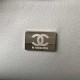 CHANEL CLASSIC FLAP HANDBAG Grained Calfskin & Silver-Tone Metal Grey A01112 