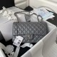 CHANEL CLASSIC FLAP HANDBAG Lambskin & Silver-Tone Metal Grey A01112 