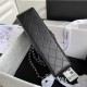 CHANEL CLASSIC FLAP HANDBAG Lambskin & Silver-Tone Metal Black A01112 