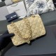 CHANEL SMALL CLASSIC FLAP HANDBAG Lambskin & Gold-Tone Metal Yellow A01113