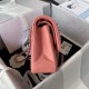 CHANEL SMALL CLASSIC FLAP HANDBAG Lambskin & Silver-Tone Metal Pink A01113