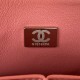 CHANEL SMALL CLASSIC FLAP HANDBAG Lambskin & Silver-Tone Metal Pink A01113