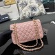 CHANEL SMALL CLASSIC FLAP HANDBAG Lambskin & Gold-Tone Metal Pink A01113